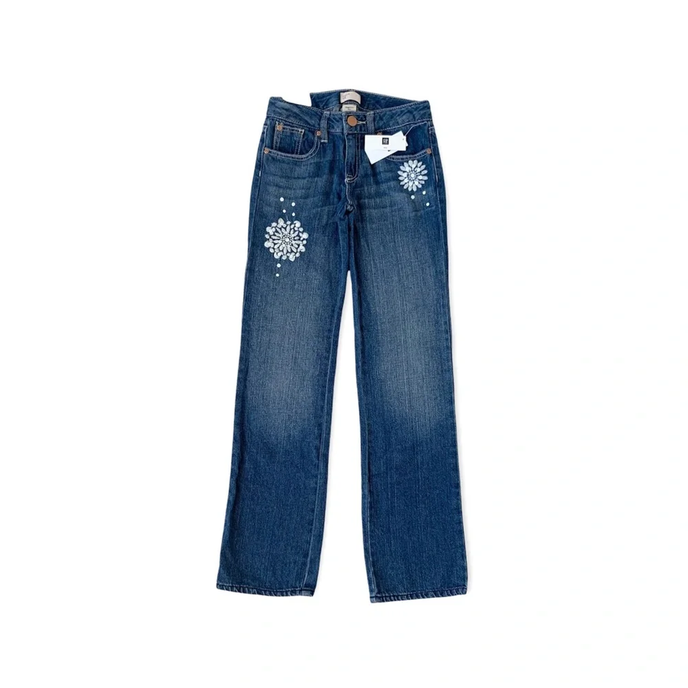🌸New🌸 GapKids Straight Fit Jeans Size 12 Sequin NWT